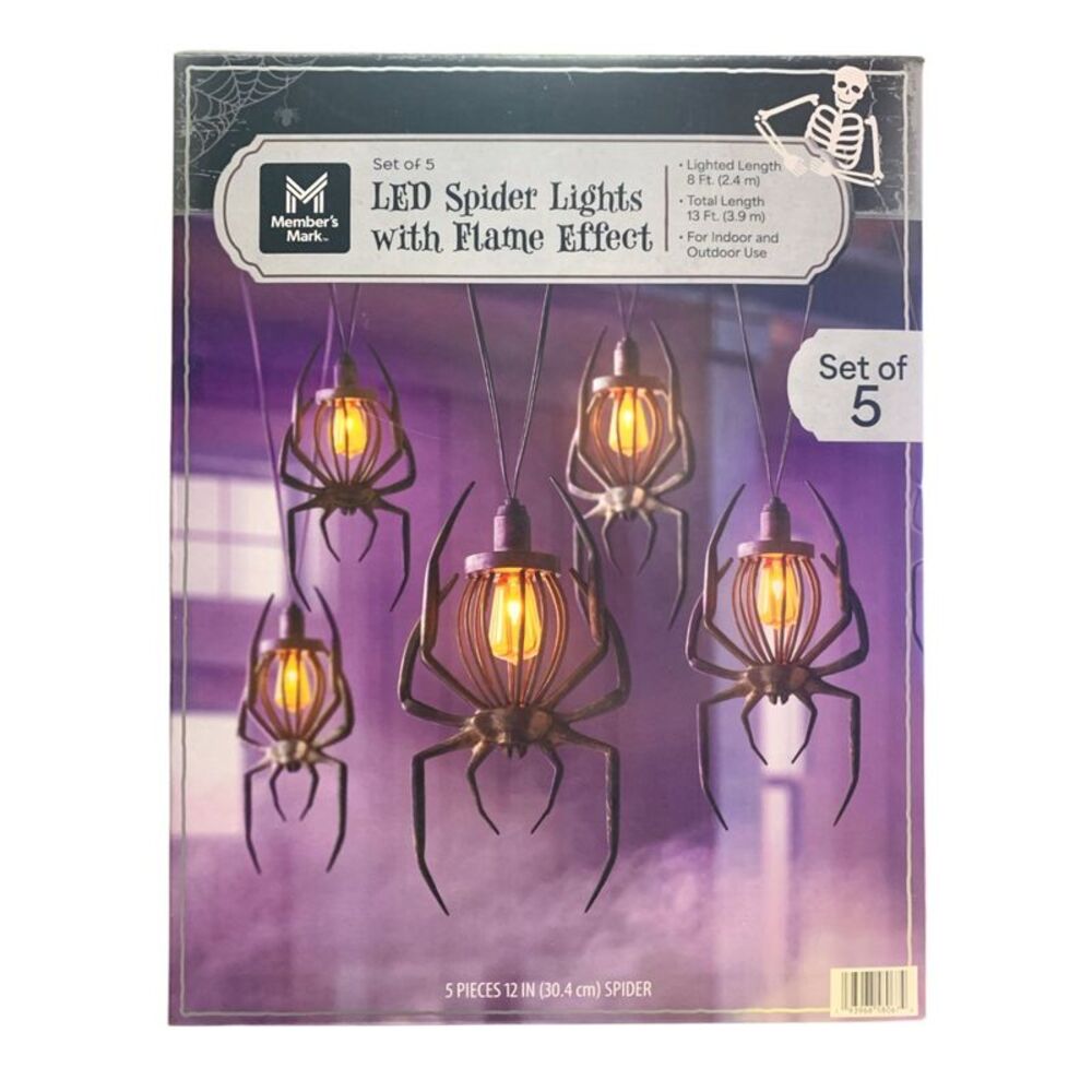 Member's Mark LED Spider Lights with Flame Effect, Set of 5